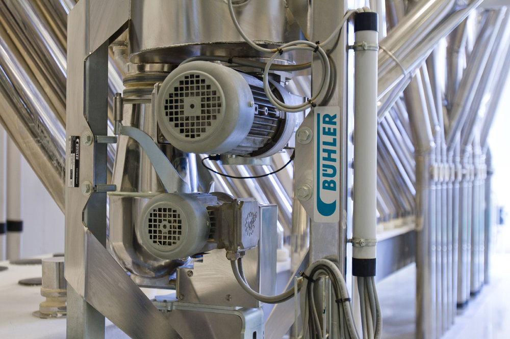 Drive systems provide conveying power in grain mill